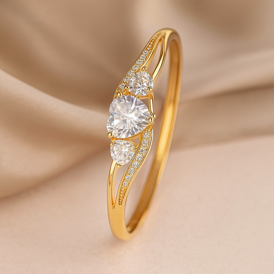 Aurora Heart Diamond Bangle