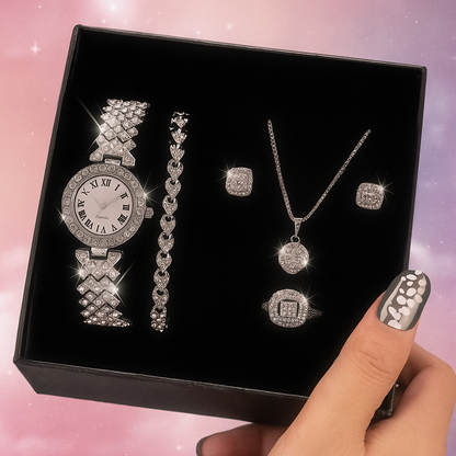 Celestial Spark Silver Jewelry Set