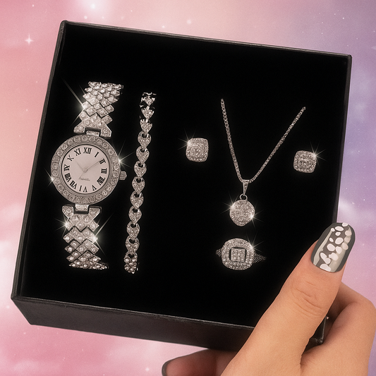 Celestial Spark Silver Jewelry Set