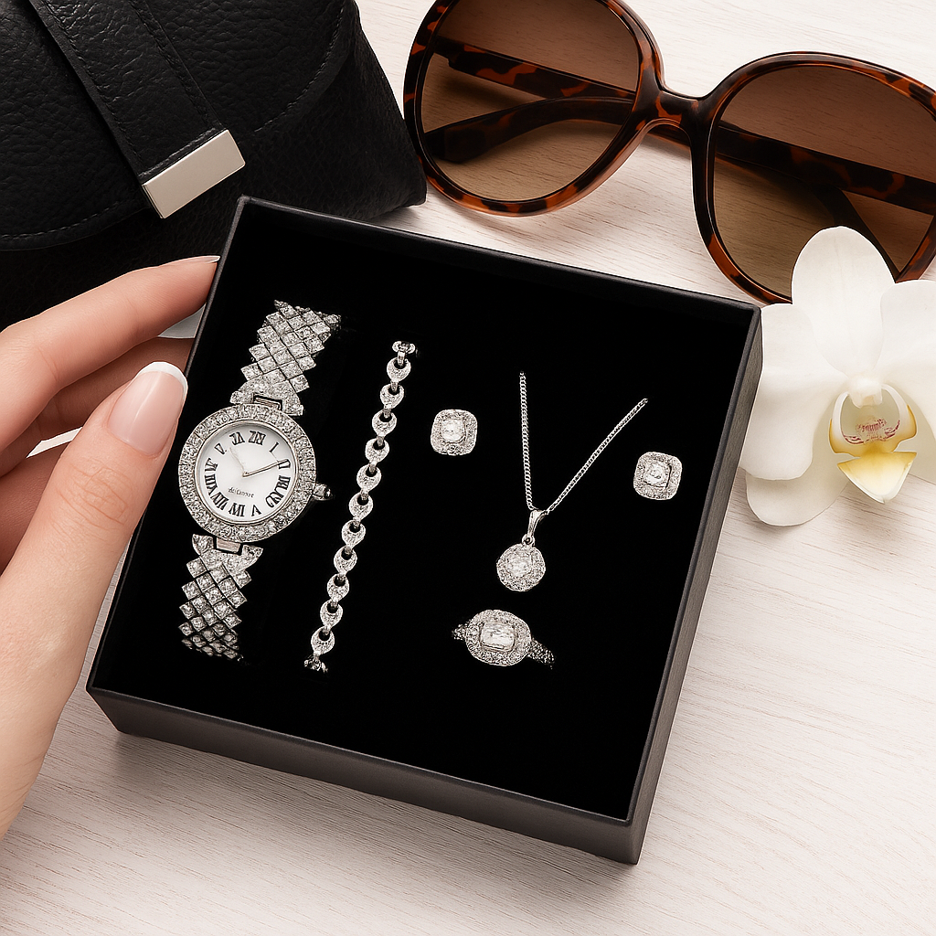 Celestial Spark Silver Jewelry Set