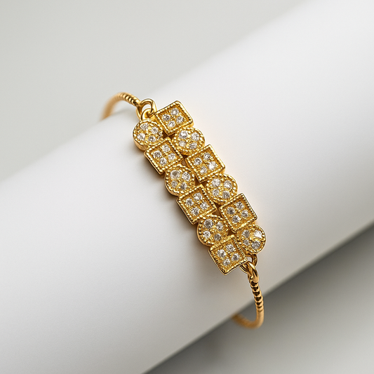 Regal Radiance Gold-Tone Bracelet