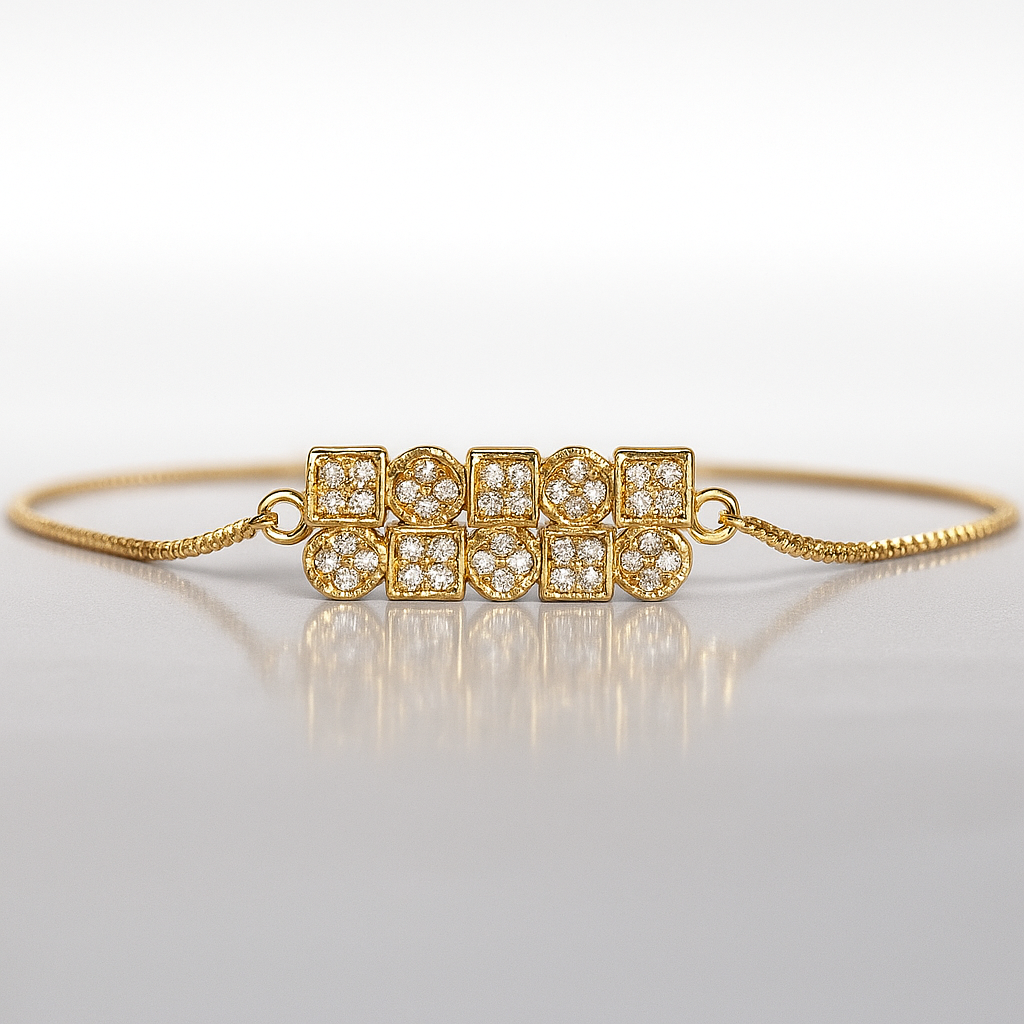 Regal Radiance Gold-Tone Bracelet