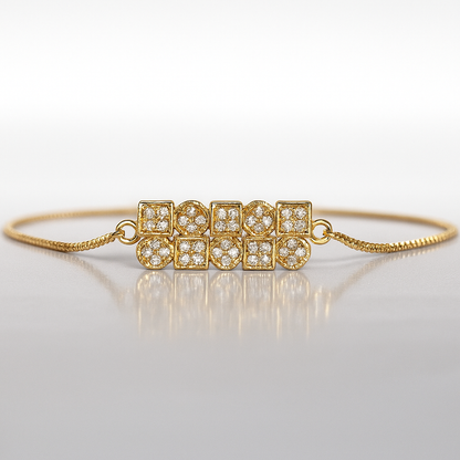 Regal Radiance Gold-Tone Bracelet