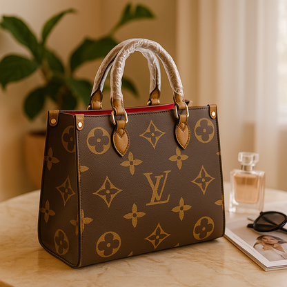 Louis Vuitton Inspired Monogram Handbag - Classic Brown