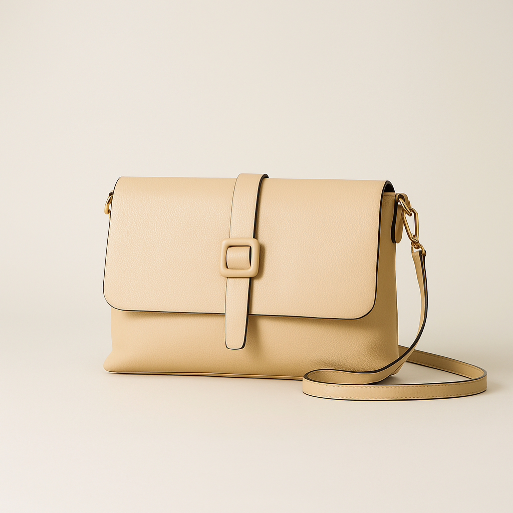 Urban Sleek Shoulder Bag - Cream