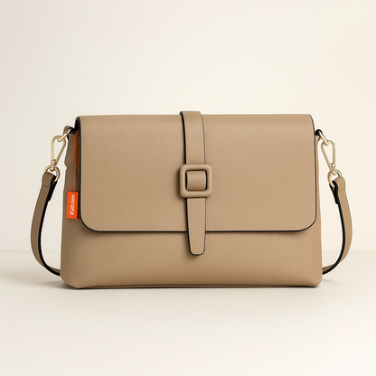 Urban Sleek Shoulder Bag - Beige