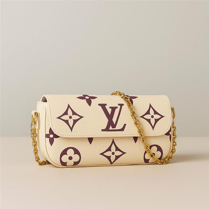 LV Aurelle Signature Flap Bag - White