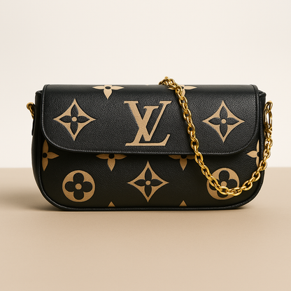 LV Aurelle Signature Flap Bag - Black