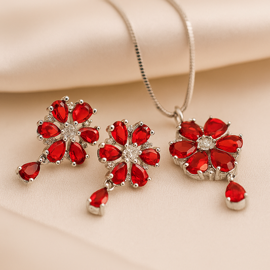 Ruby Bloom Jewelry Set