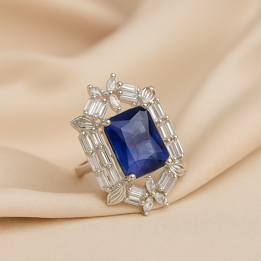 Blushing Elegance Ring Blue