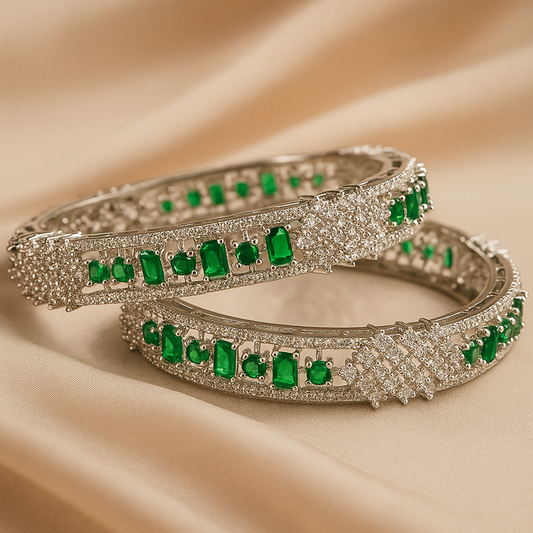 Emerald Elegance Bangles