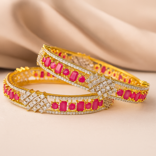 Ruby Elegance Bangles
