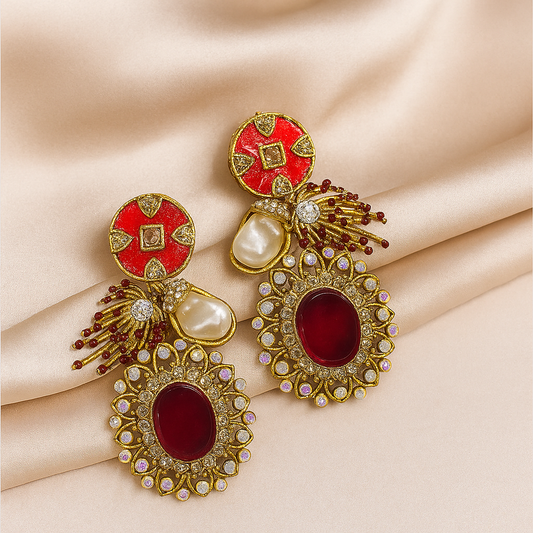 Ruby Elegance Earrings