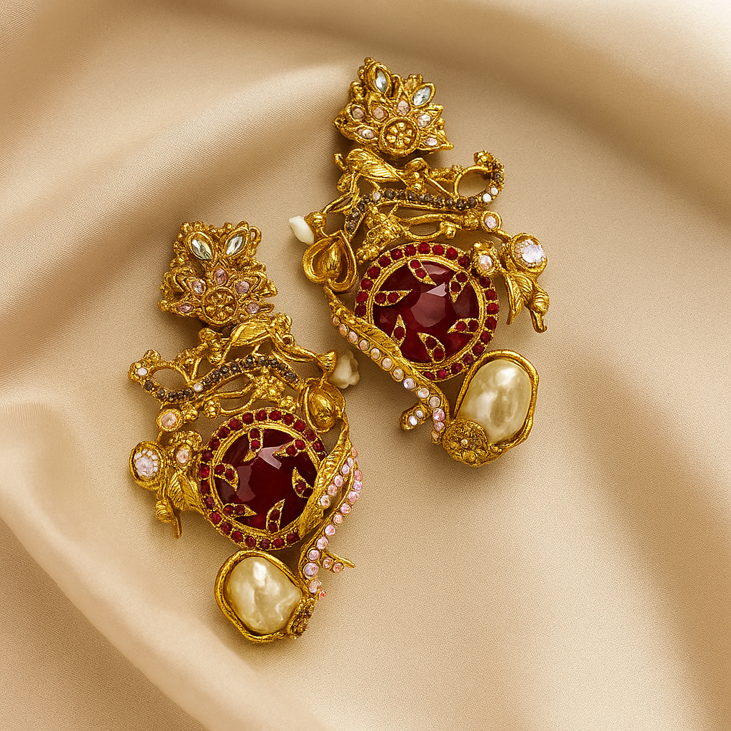 Ruby Elegance Earrings: A Timeless Statement Piece