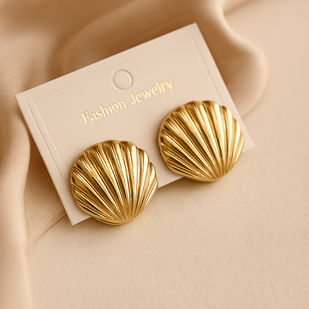 Golden Seashell Earrings