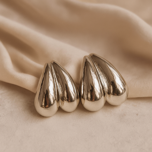 Elegant Teardrop Earrings - silver Plated Fashion Jewellery"