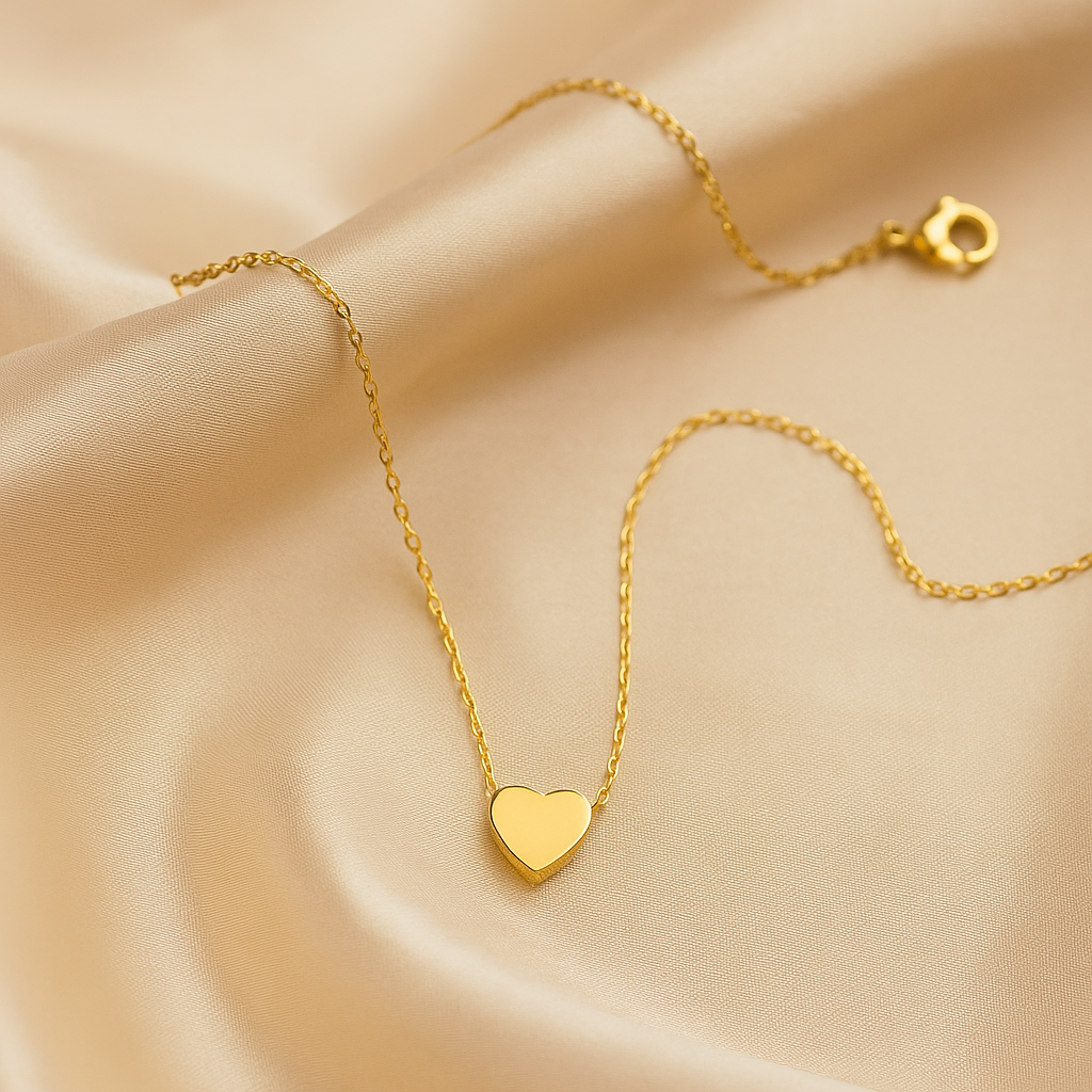Golden Heart Delight Necklace