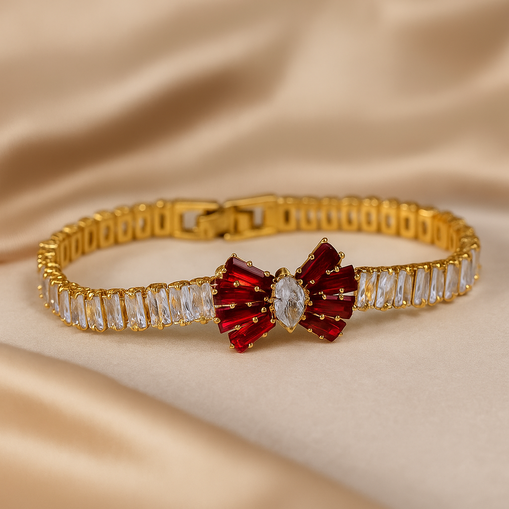 Ruby Rose Gold Bangle