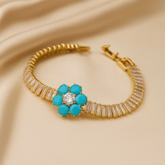 Turquoise Bloom Bangle
