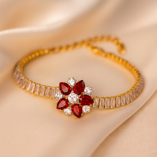 Ruby Bloom Bangle