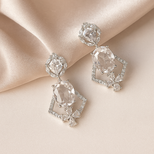 Elegance Drop Earrings - Crystal Chic