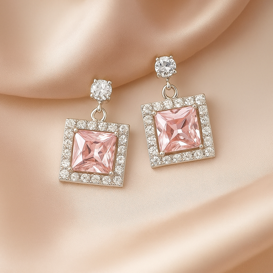 Blushing Elegance Dangle Earrings