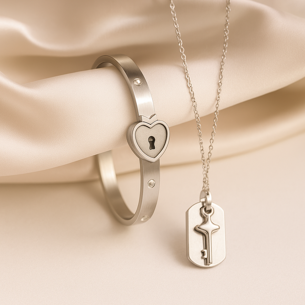 Eternal Bond Silver Lock &amp; Key Set