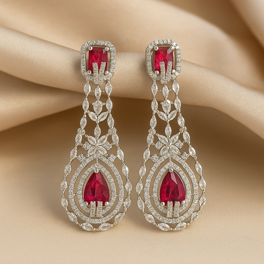 Regal Blossom Drop Earrings