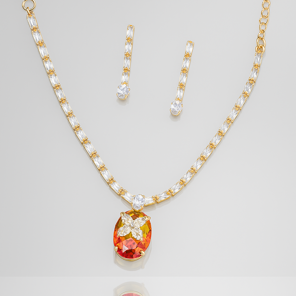 Sunset Glow Necklace &amp; Earring Set