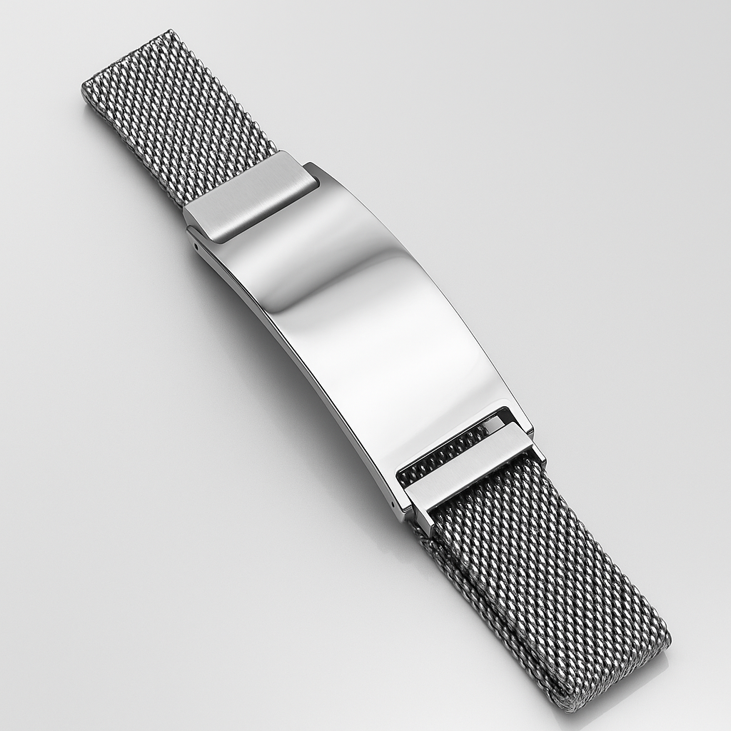 Elegance Mesh Watch Band - Silver