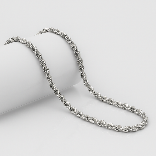 Elegant Twist Silver Chain Necklace