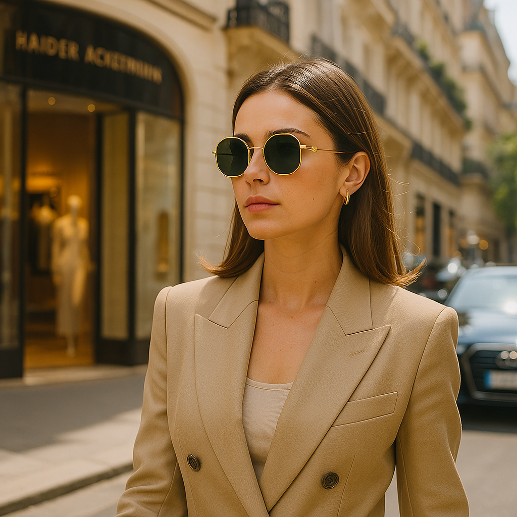 Aurum Edge™ Octagon Frame Sunglasses
