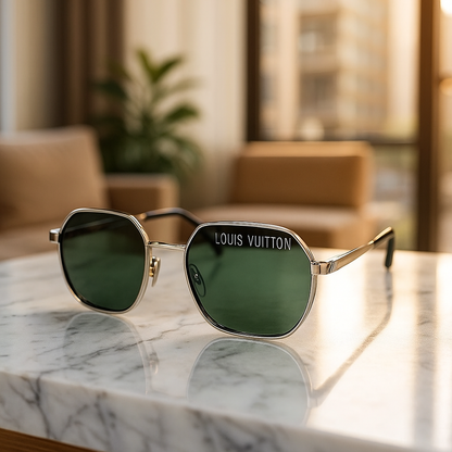 LV Inspired Aviator Chic Sunglasses
