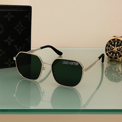 LV Inspired Aviator Chic Sunglasses