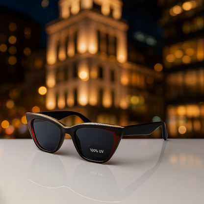 Crimson Noir Shield Sunglasses