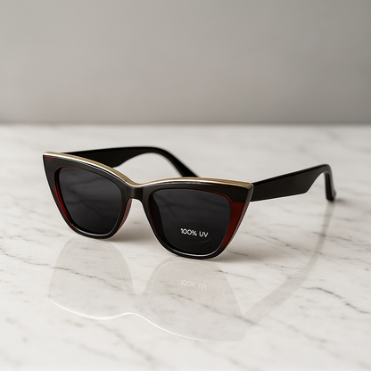Crimson Noir Shield Sunglasses