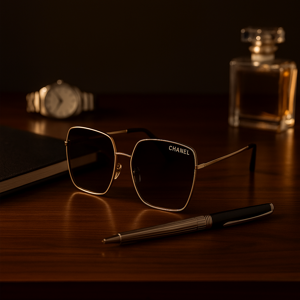 Chanel Iconic Gold Square Sunglasses
