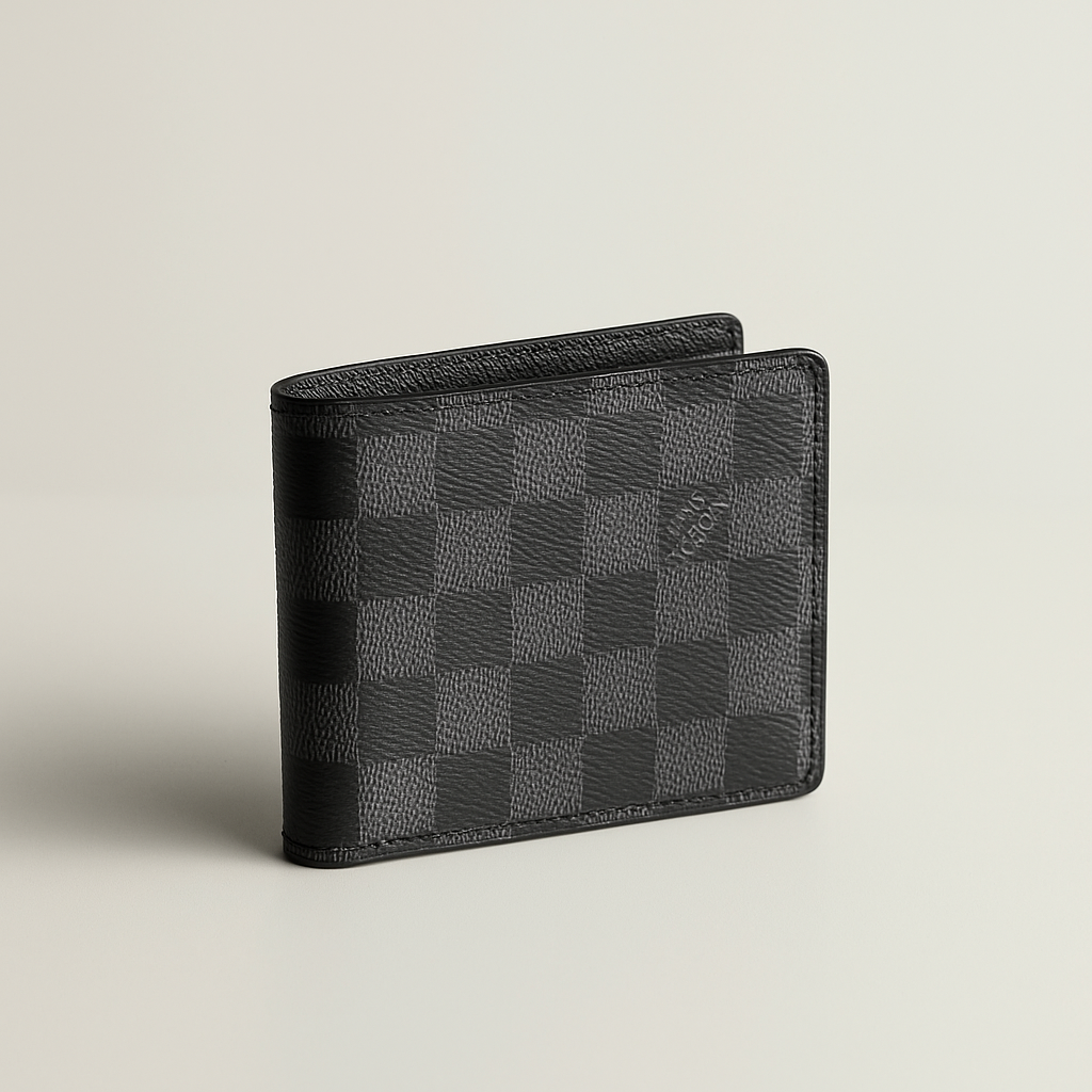 LV Damier Pattern Leather Wallet