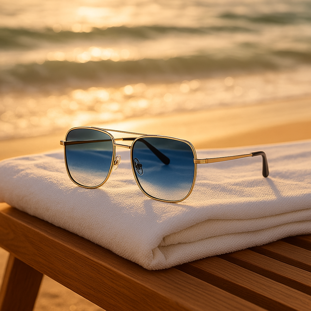 Azure Luxe Aviators