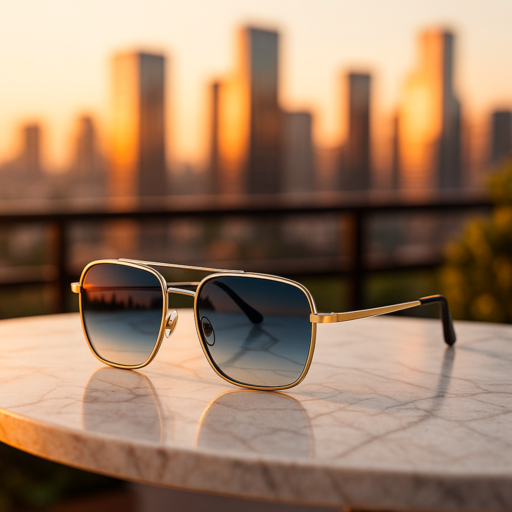 Azure Luxe Aviators