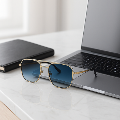 Azure Luxe Aviators