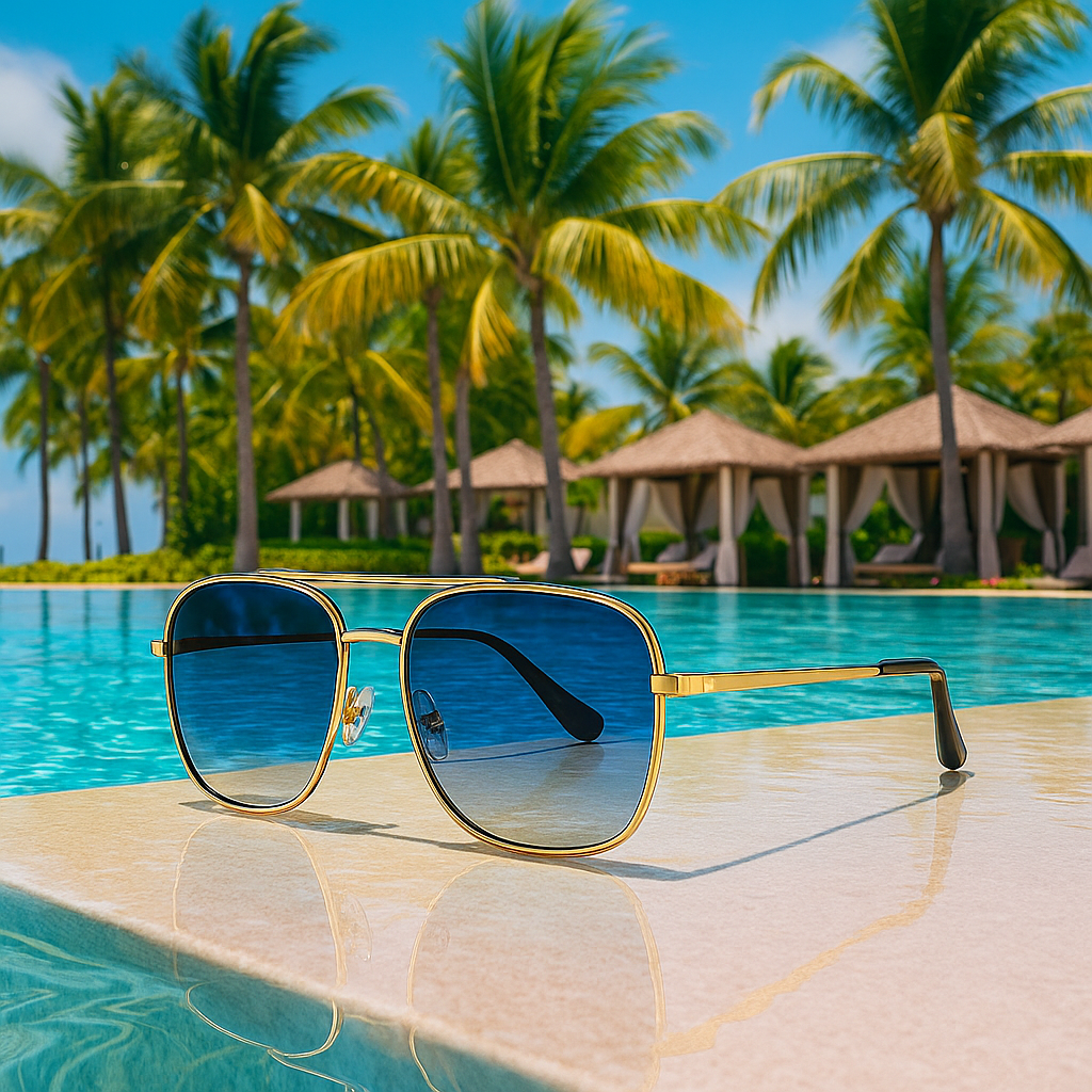 Azure Luxe Aviators
