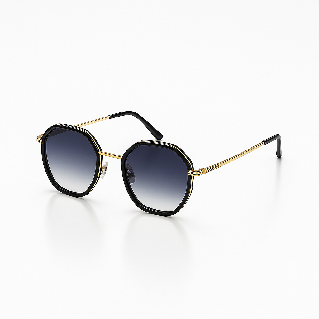 Midnight Edge Geometric Sunglasses