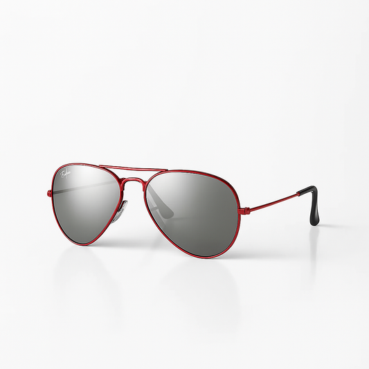 Crimson Sky Aviator Sunglasses
