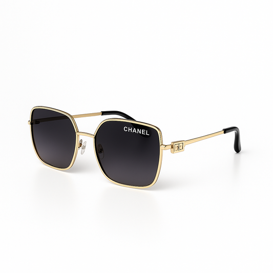 Chanel Luxe Square Sunglasses – Gold Frame Edition