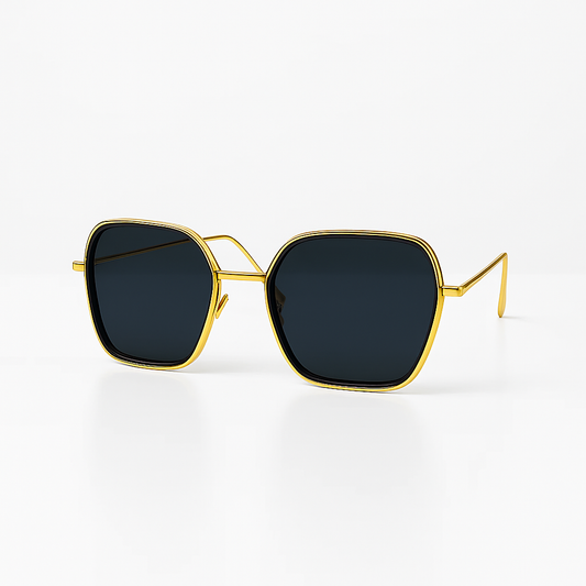 Golden Glamour Sunglasses – Pink Glitter Sides