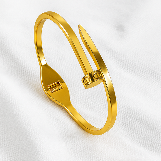 Lustre Nail Gold Bracelet