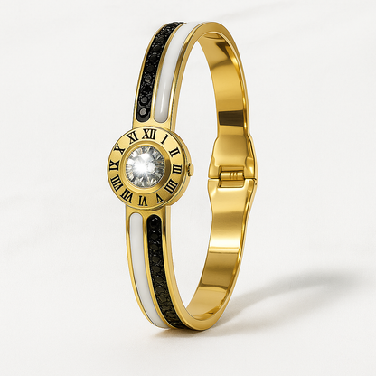 Elysian Timekeeper Gold & Onyx Bracelet