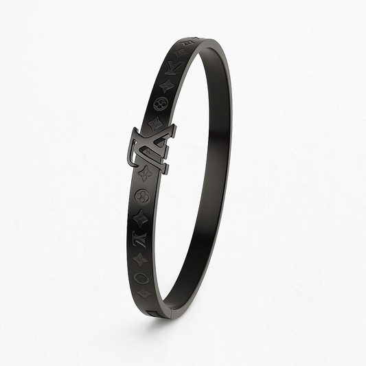 LV Midnight Monarch Black Steel Bangle