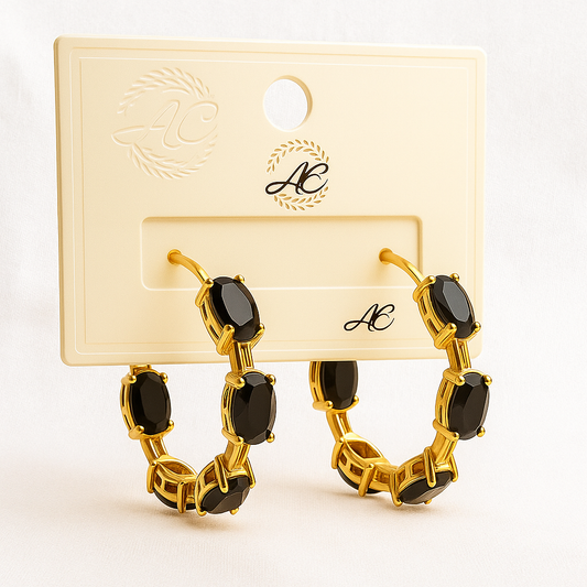 Midnight Luxe Hoops